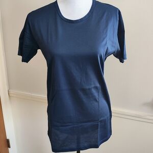 Zimmerli Navy Blue Women's Cotton Made In Switzerland T-shirt Sz Large